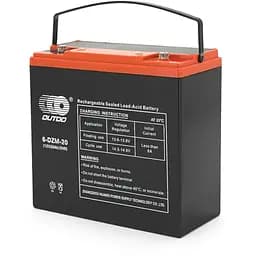 Тяговая аккумуляторная батарея AGM OUTDO 6-DZM-20, 12V 20Ah, (180 х 78 х 170), Q2
