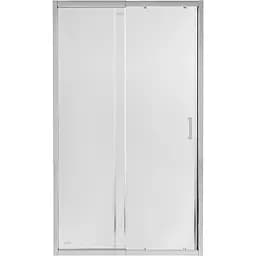 Душевые двери в нишу Qtap Taurus CRM2012-13.C6 120-130x185 см, стекло Clear 6 мм, покрытие CalcLess, универсальное, прозрачное