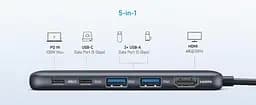 Мультипортовий адаптер - хаб - порт реплікатор Anker 332 Usb-C Hub 5-in-1 (A8355011) - мініатюра 3
