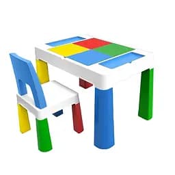 Детский функциональный столик и стульчик Poppet 5в1, голубой (PP-002B)