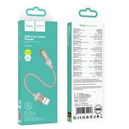 Адаптер перехідник Hoco UPA32D USB to Jack 3.5 золотистий - мініатюра 5