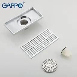 Трап для душу Gappo G82050 латунь 100x200 мм хром - мініатюра 3