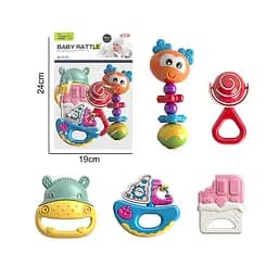 Набір брязкалець A-toys з гумовими прорізувачами 8436-11