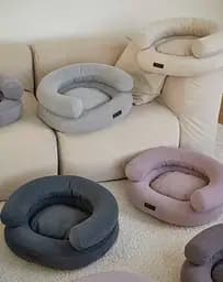 Лежак ортопедичний для собак "Marshmallow" світло-сірий S (70*65) - мініатюра 9