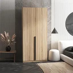 Шафа для одягу Vays M-26 Дуб Сонома, з полицями, ЛДСП, 100×50×220 см - для спальні, вітальні, передпокою