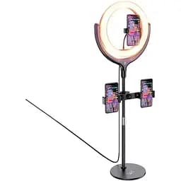 Тримач із кільцевим освітленням Hoco LV01 Rouge desktop fill light live broadcast stand