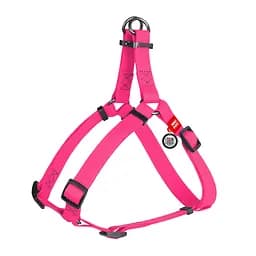 Шлея для собак водостійка Waudog Waterproof з QR-паспортом металева пряжка-фастекс XS Ш 15 мм Д 30-39 см рожевий