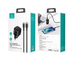 Адаптер мережевий USAMS T36 Type-C to Lightning cable XFK Super Cube Series CC124 20W black - мініатюра 2