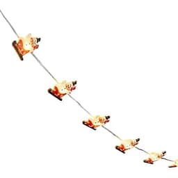 Гирлянда-струна Luca Lighting Снеговик с таймером 10 лампочек 1.3 м классический белый (8720967822836)