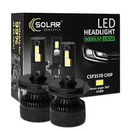 Автолампа Solar LED H4 12/24V 100W 9000Lm 6500K CSP3570 2шт(8604S2)