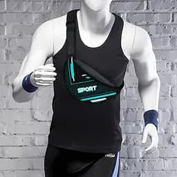Сумка-бананка чоловіча/жіноча Sport 32×16 см з розширювачем поясна сумка або сумка через плече (02875) - мініатюра 2