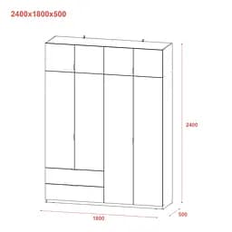 Шафа розпашна для одягу Doros Лукас Канноло/Канноло 180х50х240 (44900367) - мініатюра 8