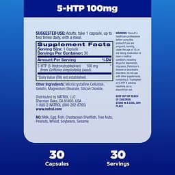 Гідрокситриптофан Natrol 5-HTP 100 мг 30 капсул (NTL04093) - мініатюра 2