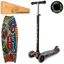 Самокат детский MAXI iTrike JR 3-055-1-WP8 с подсветкой