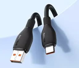 Кабель Baseus Pudding Series Fast Charging Cable USB to Type-C 100W 1.2m P10355703111-00 Black - мініатюра 4