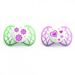 Силіконова ортодонтична пустушка Nuvita Air, 0-3 міс., 2 шт. (NV7060Girl)