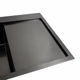 Кухонна мийка Platinum Handmade 78x50В L PVD чорна (товщина 3.0/1.0 мм), Чорний - мініатюра 3