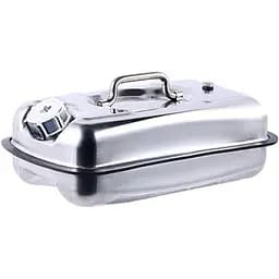 Каністра для палива Merlion ML2013L, горизонтальна з нержавіючої сталі + гнучка лійка, 3 л