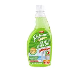 Очисник для скла та дзеркал Paloma Extra Power з яблучним оцтом 600мл запаска(PE50946)