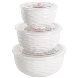 Уценка. Набор салатников Lefard с крышками, белый (359-480)