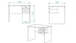 Стіл комп'ютерний Вінсент Ferrum-decor 750x1100x700 ДСП Дуб Сонома Трюфель 16 мм (FRD-104810) - мініатюра 5