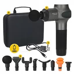 Ручний перкусійний масажер 4FIZJO Massage Gun Active 30 Вт (масажний пістолет) 4FJ0592 (P-5907739319937) - мініатюра 14