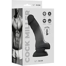 Фалоімітатор на присосці BLACK, 13 см Cock Miller