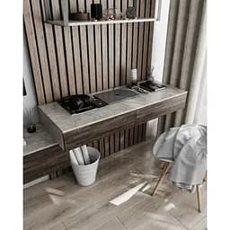 Стіл підвісний письмовий Moreli Т-222 1200x160x500 мм Бетон/Венге аруша (mo-t222-beton-arusha)