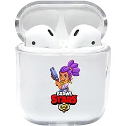 Прозорий силіконовий чохол Apple AirPods з малюнком - SHELLY / Brawls Stars (KAP1111)