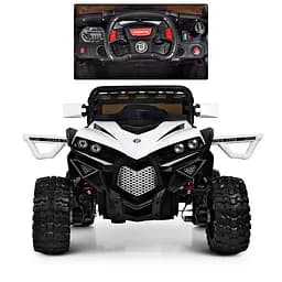 Дитячий двоїстий електромобіль джип квадроцикл Багі 4WD Bambi Racer M 3804EBLR-1 білий - мініатюра 2