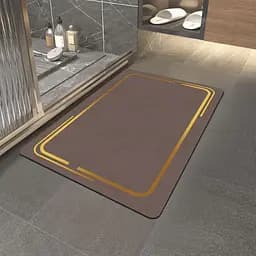 Суперпоглинаючий Діатомітовий Килимок Aquarius для ванної 40 х 60 см Коричневий Мармур