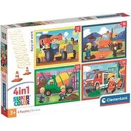  Пазл 4 в 1 Clementoni Busy at Work: 12+16+20+24 элемента (21741)