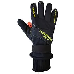 Рукавиці для скандинавської ходьби Gabel Wind Tech N.C.S. Black/Green S (8015012100007), Чорний - мініатюра 2