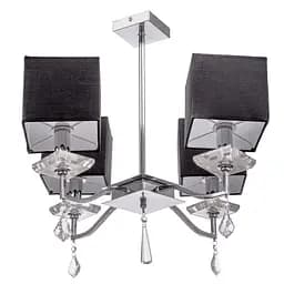 Люстра подвесная Brille с абажуром E14 60W CHR (BCL-319S/4)