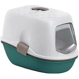 Туалет для котів Stefanplast Furba Top Chic з фільтром 59х39х47 см білий/смарагдовий (97963)