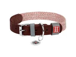 Ошейник для животных WAUDOG Classic из кожи и восстановленного хлопка M 20 мм х 30-39 см коричневый (58926)