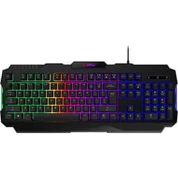 Клавіатура ігрова мембранна MSI FORGE GK-100 Black, 104key, USB-A, EN/UKR/RU, ColorLED