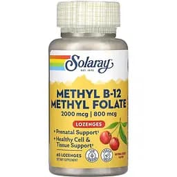 Вітаміни Solaray Methyl B-12 Methyl Folate 60 капсул