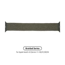 Ремінець ArmorStandart Braided Solo Loop для Apple Watch 42 (Series 11-10)/41/40/38 Inverness Green Size 2 (120 mm) (ARM58063)