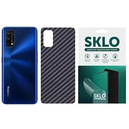 Захисна гідрогелева плівка SKLO Back (тил) Carbon для Realme 6 Чорний