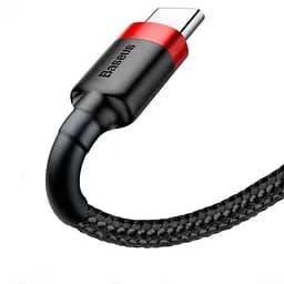 Кабель Baseus Cafule Cable USB to Type-C 2A 3m CATKLF-U91 Black-Red - мініатюра 3