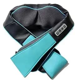 Масажер Shiatsu для тіла спини попереку шиї та плечей (Чорний з блакитним)