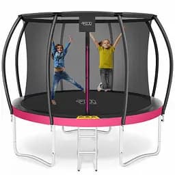 Батут с внутренней сеткой 4FIZJO Premium 10FT 312 см 4FJ0604 Black/Pink (P-5907739314604)