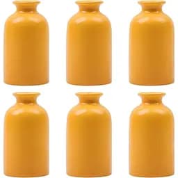 Маленька жовта ваза, сучасна керамічна ваза для сухих квітів, домашній декор