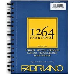 Альбом для рисунка и эскизов Fabriano на спирали 1264 А5 (14.8х21 см) 90г/м2 60л слоновая кость