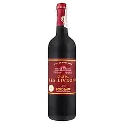Вино Chateau Les Livrons Bordeaux, червоне, сухе, 13,5%, 0,75 л (791637)