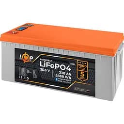 Акумулятор LogicPower LiFePO4 LCD Smart BT 24V 25.6V/230Ah/5888Wh BMS 200A/100А [23535] [109616] - мініатюра 2