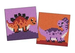 Набор с алмазной мозаикой на самоклеящейся основе для детей Юрский период Динозавр 1, 2 шт. 9x9 см, AMS1130