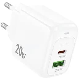 МЗП Hoco CS54A Surplus PD20W+QC3.0 (1USB-A/1C) White - мініатюра 4
