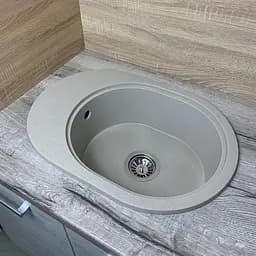 Кухонна мийка Adamant Ovale 610x420x180 Sand сахара 638223, Sand - мініатюра 3